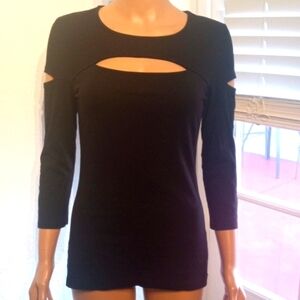 Guess Black Long Sleeve Top
